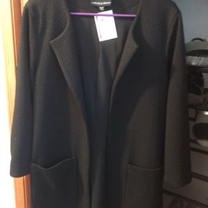Black Car Length Fancy Jacket